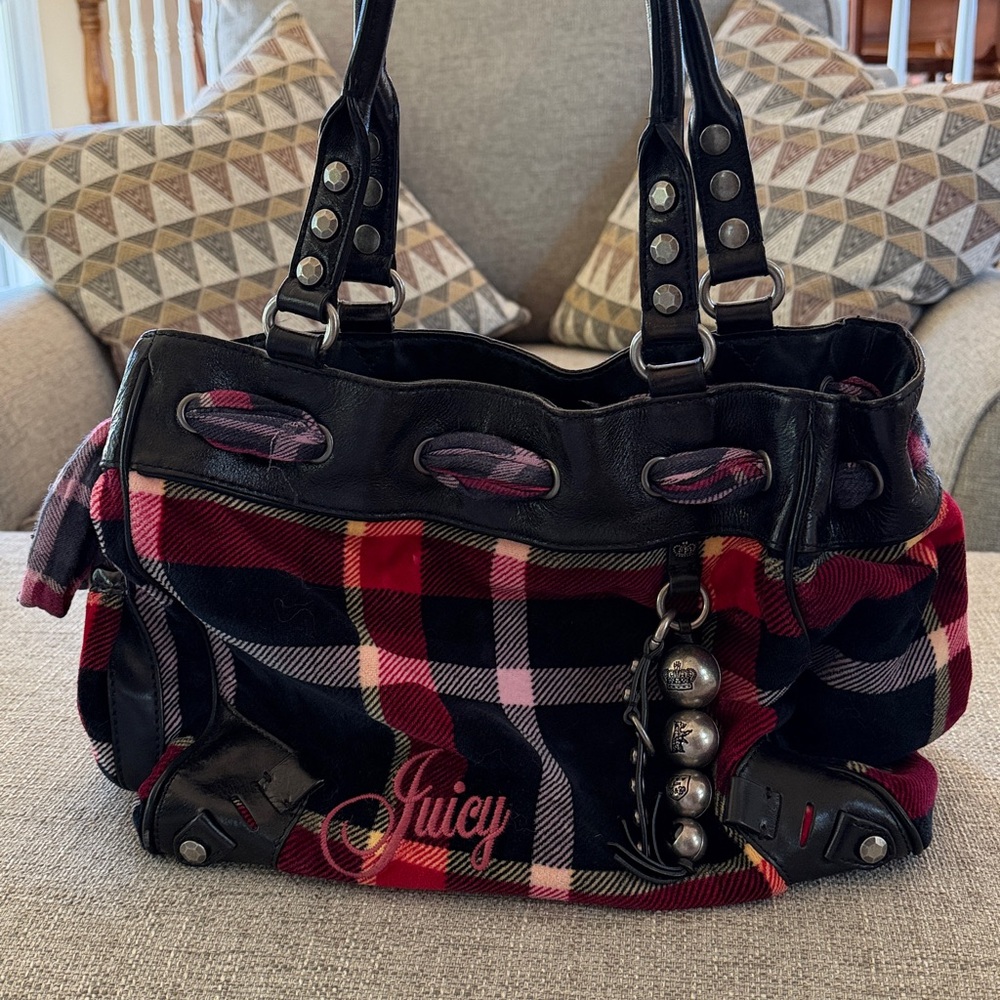 Juicy Couture checkered hand bag - Picture 3 of 8